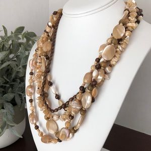 COLDWATER CREEK Mother of Pearl 5 Strand Necklace